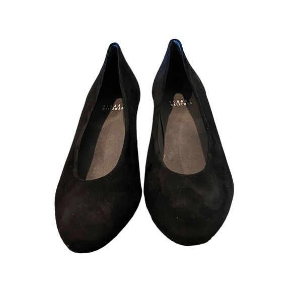 Stuart Weitzman Suede Pump Low Heel 10 - Picture 4 of 7